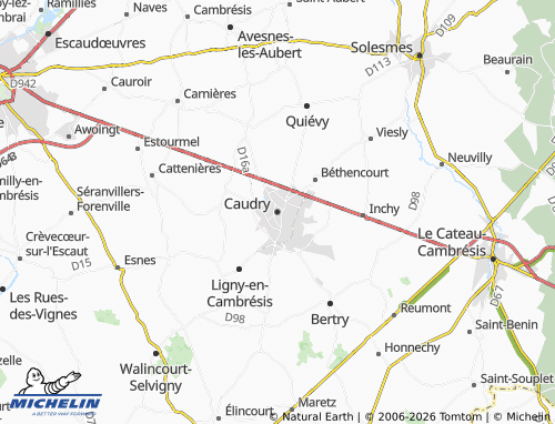 Mappa MICHELIN Caudry - ViaMichelin