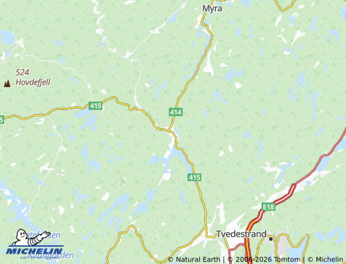 Mapa MICHELIN Ubergsmoen - ViaMichelin