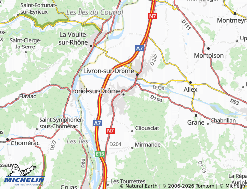 MICHELIN Loriol-sur-Drôme map - ViaMichelin