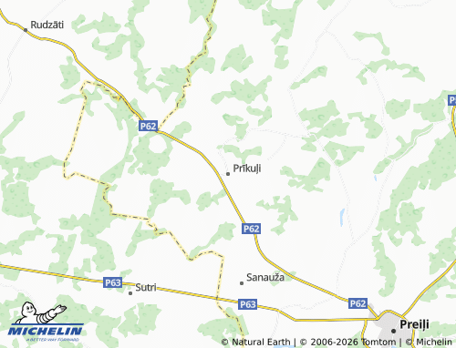 Mapa MICHELIN Prīkuļi - ViaMichelin
