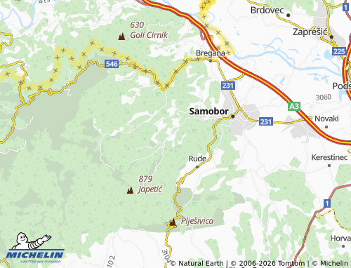 Mapa MICHELIN Gregurić Breg - ViaMichelin
