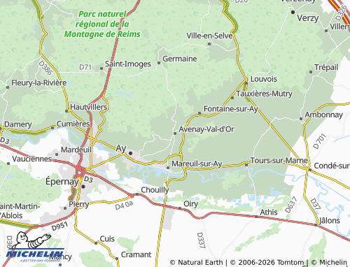 MICHELIN Avenay-Val-d'Or map - ViaMichelin