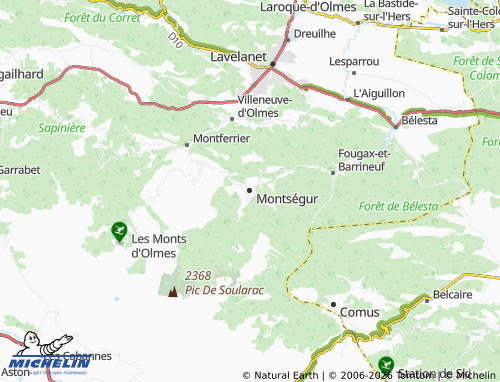 Mappa MICHELIN Montségur - ViaMichelin