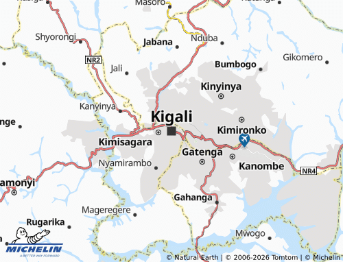 MICHELIN Kigali map - ViaMichelin