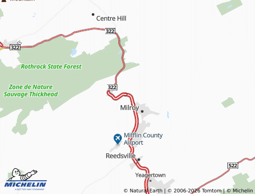 Carte MICHELIN Potlicker Flats - ViaMichelin