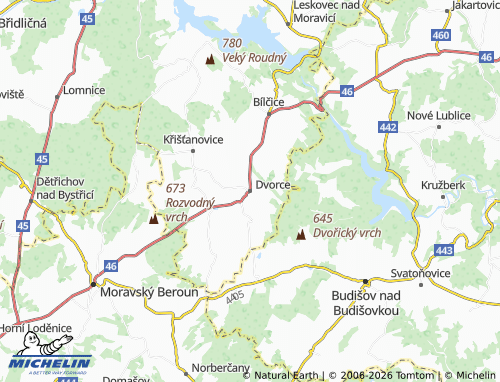 Mappa MICHELIN Dvorce - ViaMichelin