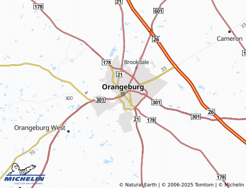 MICHELIN Orangeburg map - ViaMichelin