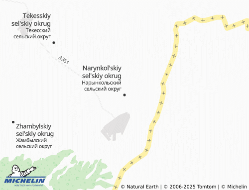 MICHELIN Narynkol'skiy sel'skiy okrug map - ViaMichelin