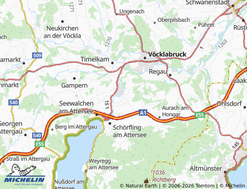 MICHELIN Alt-Lenzing map - ViaMichelin