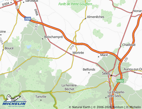 Mapa MICHELIN Mortrée - ViaMichelin