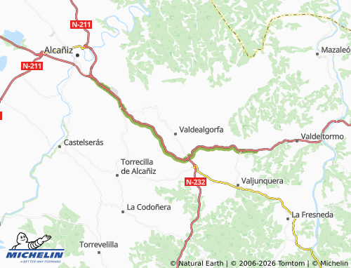 MICHELIN-Landkarte Valdealgorfa - ViaMichelin