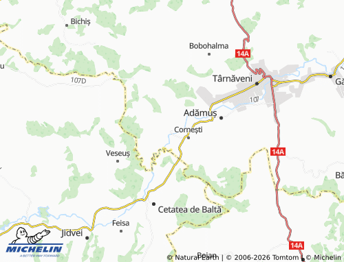 Mappa MICHELIN Crăiești - ViaMichelin