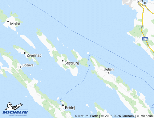 MICHELIN Rivanj map - ViaMichelin