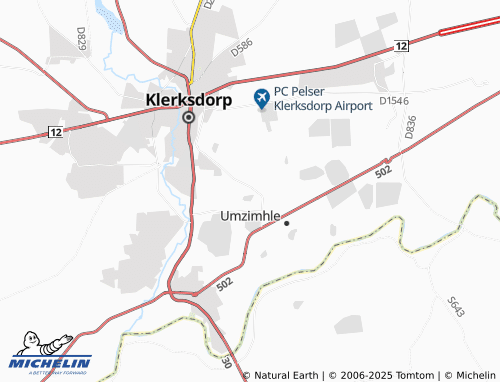 MICHELIN-Landkarte Vaal Reef Gold Mine B - ViaMichelin