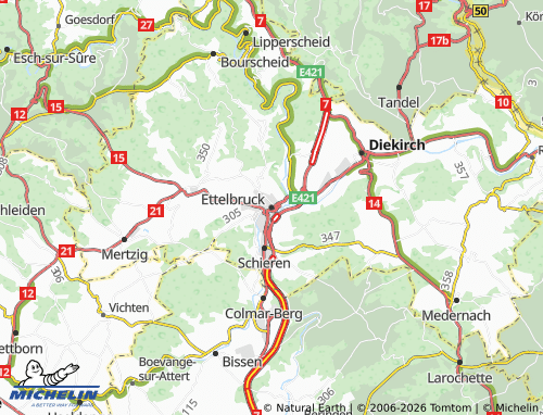 Mapa MICHELIN Ettelbruck - ViaMichelin