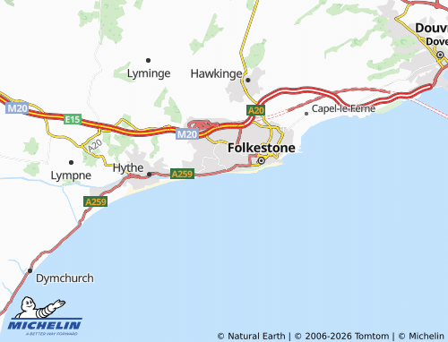 Carte MICHELIN Sandgate - ViaMichelin