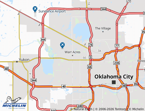 Mappa MICHELIN Warr Acres - ViaMichelin