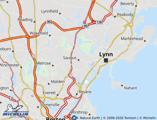 Mapa MICHELIN Saugus - ViaMichelin