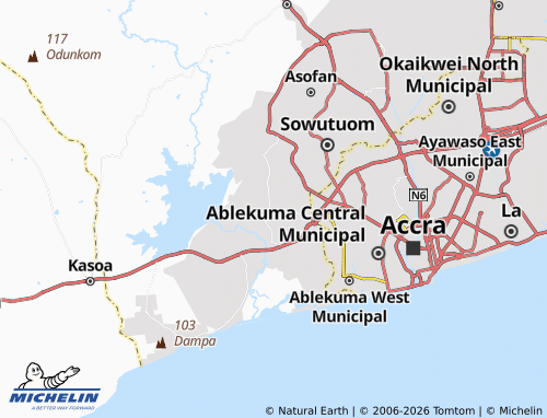 Mappa MICHELIN Gbawe - ViaMichelin