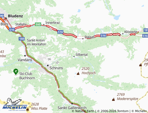 Mappa MICHELIN Silbertal - ViaMichelin