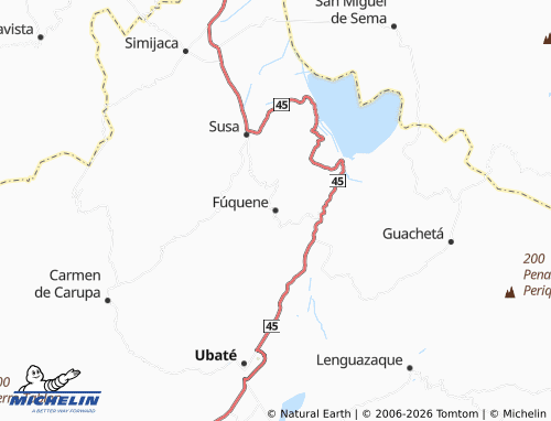 Mapa MICHELIN Fúquene - ViaMichelin
