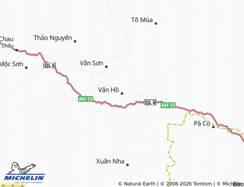 Kaart MICHELIN Vân Hồ - ViaMichelin