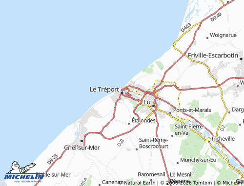 Mapa MICHELIN Le Tréport - ViaMichelin