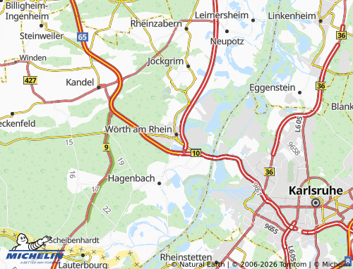 MICHELIN-Landkarte Wörth am Rhein - ViaMichelin