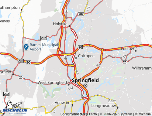 Mapa MICHELIN Chicopee - ViaMichelin