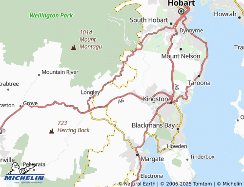 MICHELIN Leslie Vale map - ViaMichelin