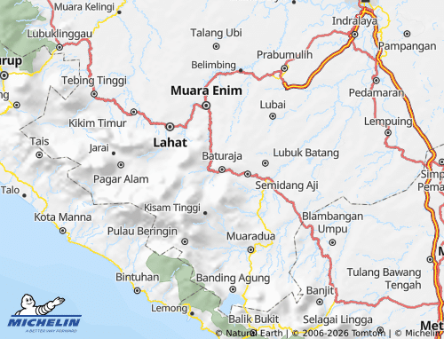 MICHELIN Ogan Komering Ulu map - ViaMichelin