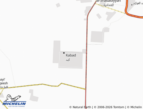 MICHELIN Kabd Block 8 map - ViaMichelin