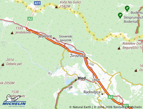 Mappa MICHELIN Blejska Dobrava - ViaMichelin