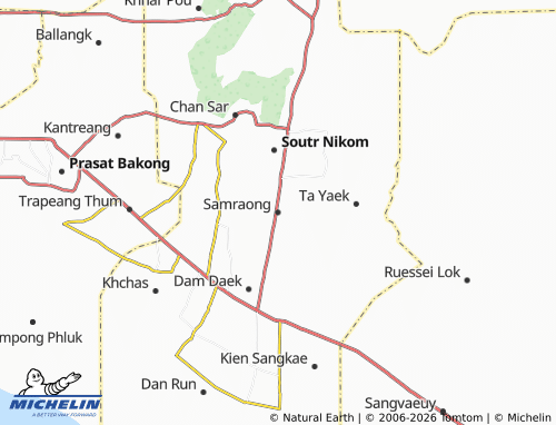 Mapa MICHELIN Samraong - ViaMichelin