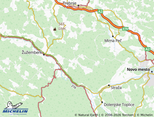 MICHELIN Boršt pri Dvoru map - ViaMichelin