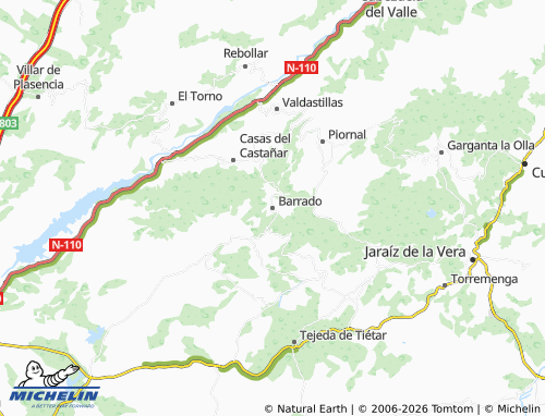 Mapa MICHELIN Barrado - ViaMichelin