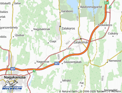 MICHELIN Galambok map - ViaMichelin