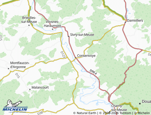 MICHELIN Consenvoye map - ViaMichelin