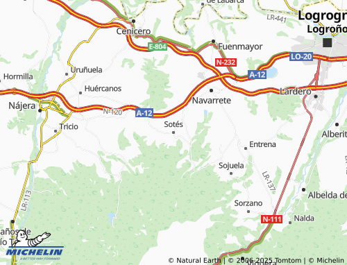 Mapa MICHELIN Sotés - ViaMichelin