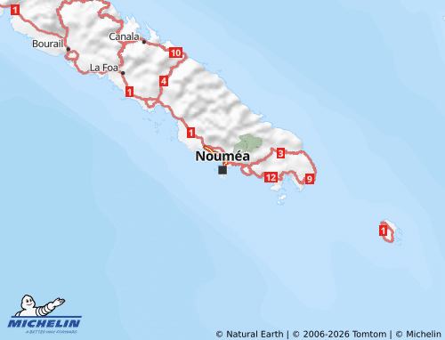 Kaart MICHELIN Nieuw-Caledonië - ViaMichelin