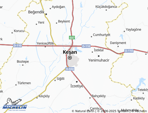 MICHELIN Yenimescit map - ViaMichelin