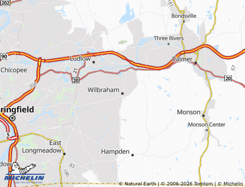 Mappa MICHELIN Wilbraham - ViaMichelin