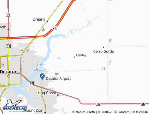 Mapa MICHELIN Oakley - ViaMichelin