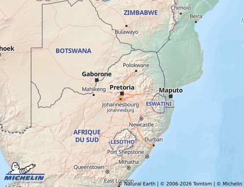 MICHELIN-Landkarte Südafrika - ViaMichelin