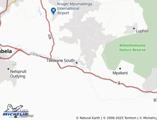 MICHELIN Entokozweni East map - ViaMichelin