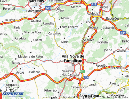 MICHELIN-Landkarte Ponte do Louro - ViaMichelin