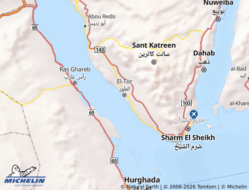 Mapa MICHELIN Sinaí del Sur - ViaMichelin