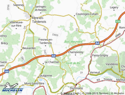 MICHELIN Ronchères map - ViaMichelin