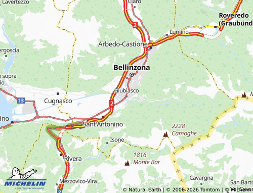 Mappa MICHELIN Giubiasco - ViaMichelin