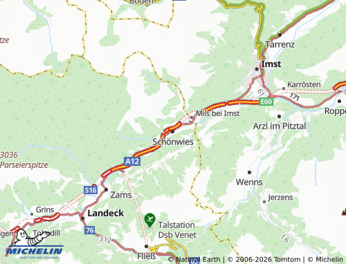 MICHELIN Schönwies map - ViaMichelin